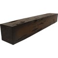 Ekena Millwork Pecky Cypress Faux Wood Fireplace Mantel, Premium Mocha, 6"H x 6"D x 84"W MANUPC06X06X84ZA